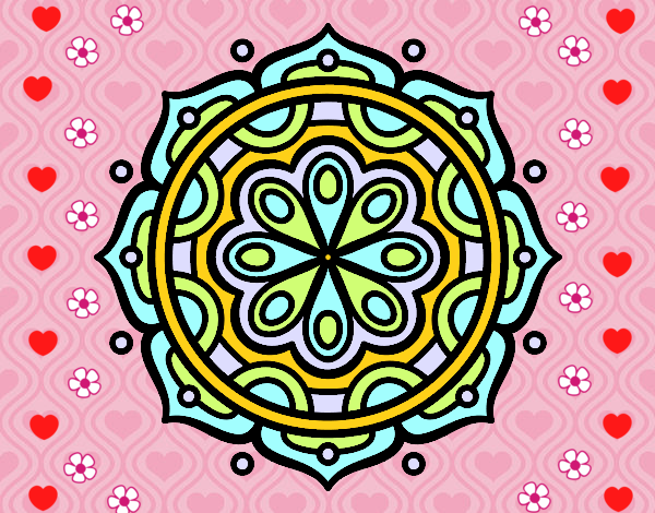 Dibujo Mandala para meditar pintado por stepha19
