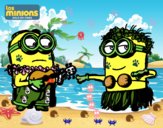 Dibujo Minions - Dave y Phil pintado por JESSICAPR