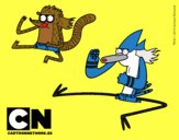 Mordecai y Rigby karatekas