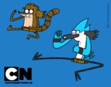 Mordecai y Rigby karatekas