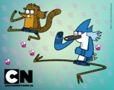 Mordecai y Rigby karatekas