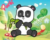 Dibujo Un oso panda pintado por kiu89