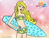 Barbie con tabla de surf