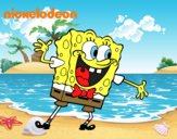 Bob Esponja saludando