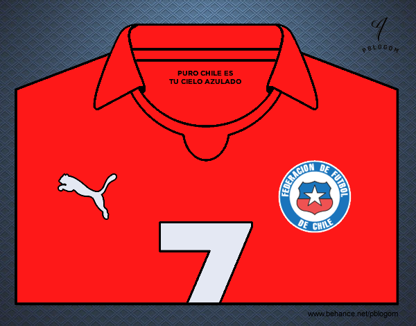 Camiseta del mundial de fútbol 2014 de Chile