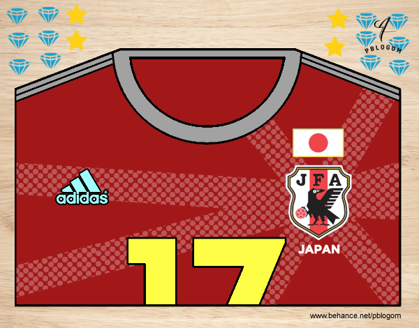 Camiseta del mundial de fútbol 2014 de Japón