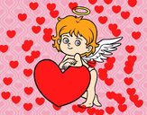 Cupido y un corazón