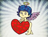 Cupido y un corazón