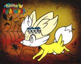 Fennekin corriendo