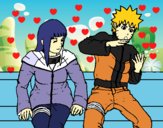 Dibujo Hinata y Naruto pintado por zozu