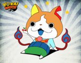 Jibanyan saludando