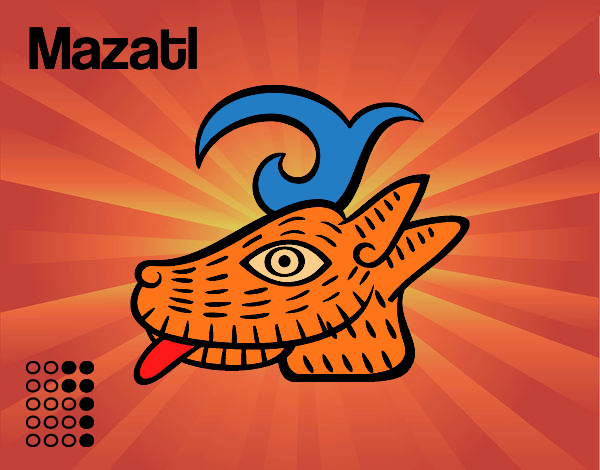 Dibujo Los días aztecas: el ciervo Mazatl pintado por 145434