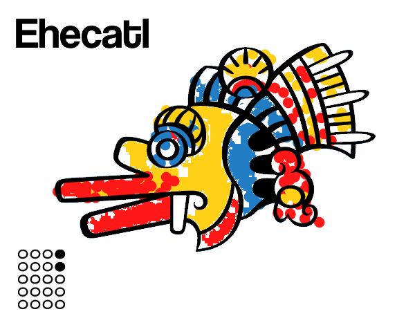 Dibujo Los días aztecas: el viento Ehecatl pintado por laura2105