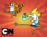 Mordecai y Rigby karatekas