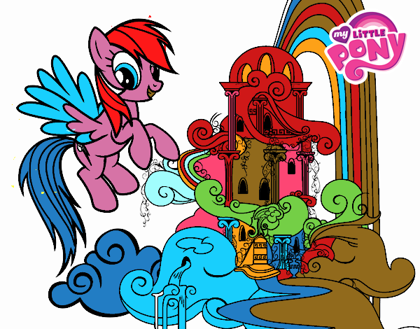 Rainbow Dash en su palacio