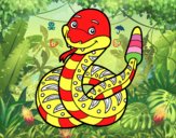 Una serpiente de cascabel