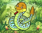 Una serpiente de cascabel