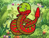 Una serpiente de cascabel