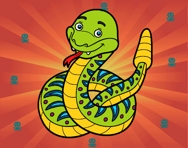 Una serpiente de cascabel