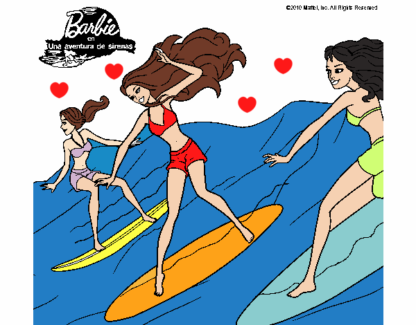 barbie y sus amigas en el mar