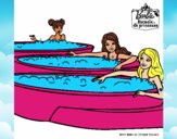 Barbie y sus amigas en el jacuzzi