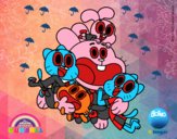 Gumball y amigos contentos