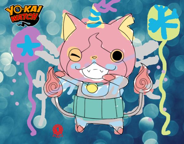 Jibanyan guiñando el ojo