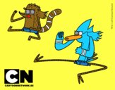 Mordecai y Rigby karatekas