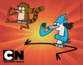 Mordecai y Rigby karatekas