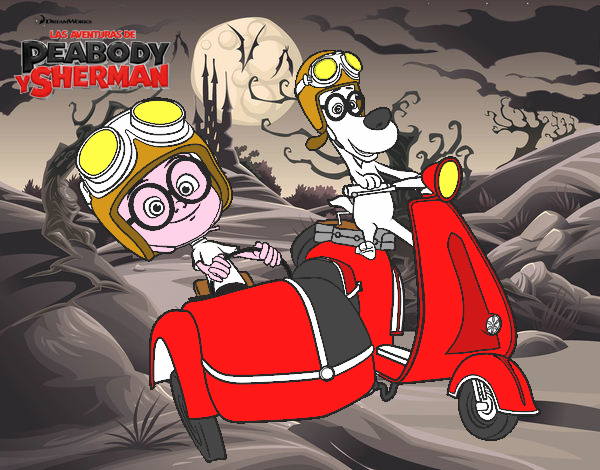 Mr Peabody y Sherman en moto