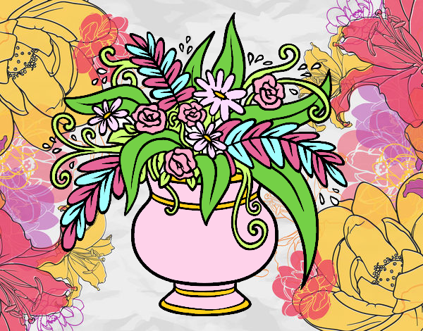 Dibujo Un jarrón con flores pintado por stepha19