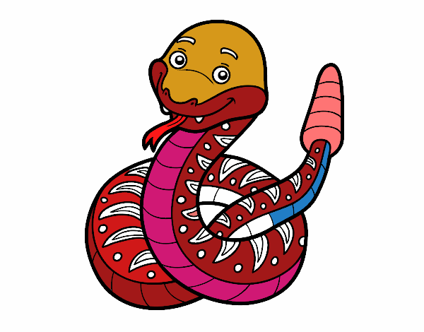 Una serpiente de cascabel