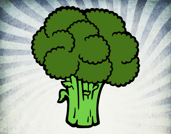 Dibujo Verdura de brócoli pintado por luna2345