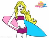 Barbie con tabla de surf