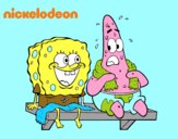 Bob Esponja y Patricio en bañador