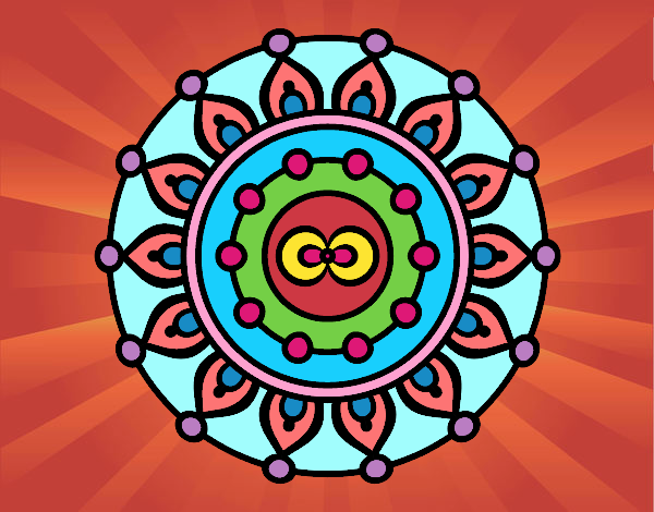 Dibujo Mandala meditación pintado por amberly