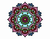 Dibujo Mandala para relajarse pintado por accion