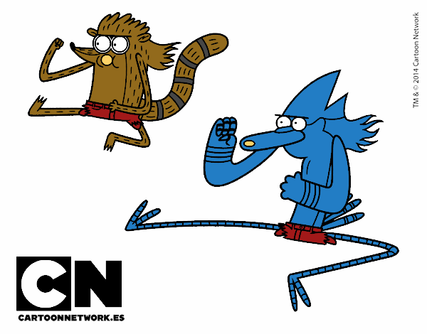 Mordecai y Rigby karatekas