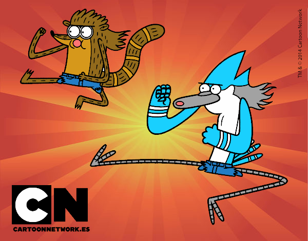 Mordecai y Rigby karatekas