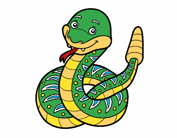 Una serpiente de cascabel