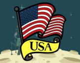 Dibujo Bandera de los Estados Unidos pintado por Clouster