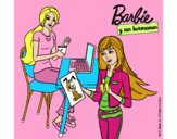 Barbie y su hermana merendando