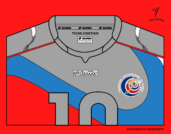 Camiseta del mundial de fútbol 2014 de Costa Rica