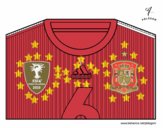 Camiseta del mundial de fútbol 2014 de España