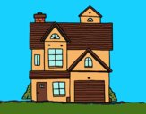 Dibujo Casa unifamiliar americana pintado por Clouster