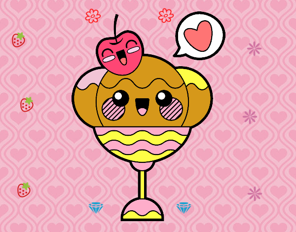 Copa de helado kawaii