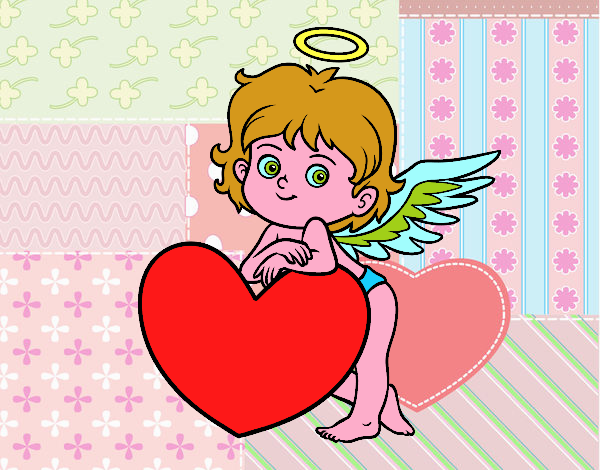 Cupido y un corazón