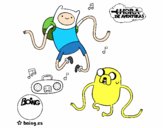 Finn y Jake escuchando música