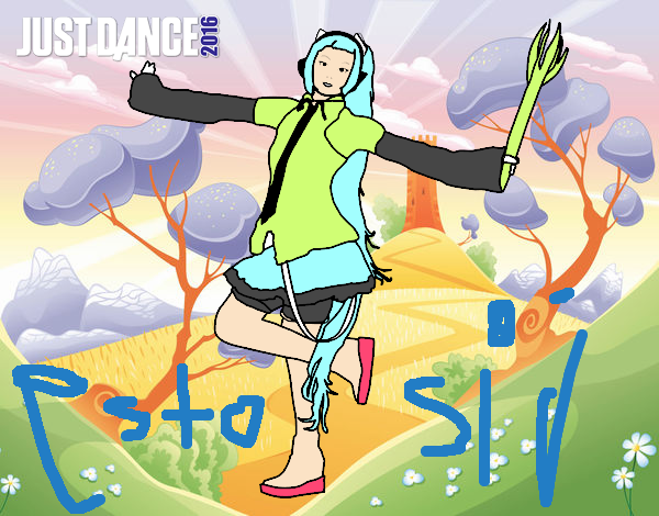 Dibujo Miku Just Dance pintado por Comeid