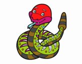 Una serpiente de cascabel